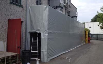 copertura con teloni in PVC