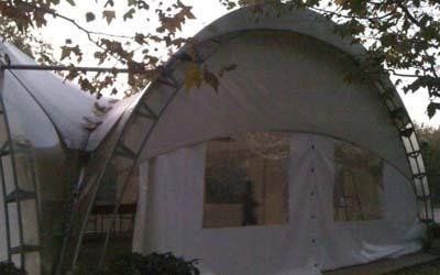 gazebo realizzato in PVC