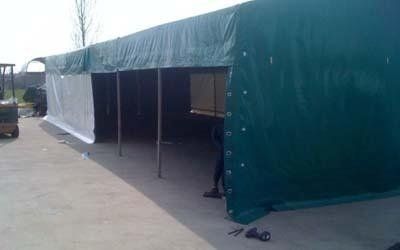 struttura realizzata con teli in PVC