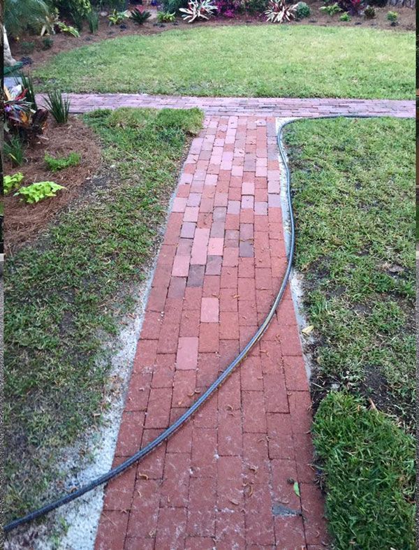 red paver sidewalk