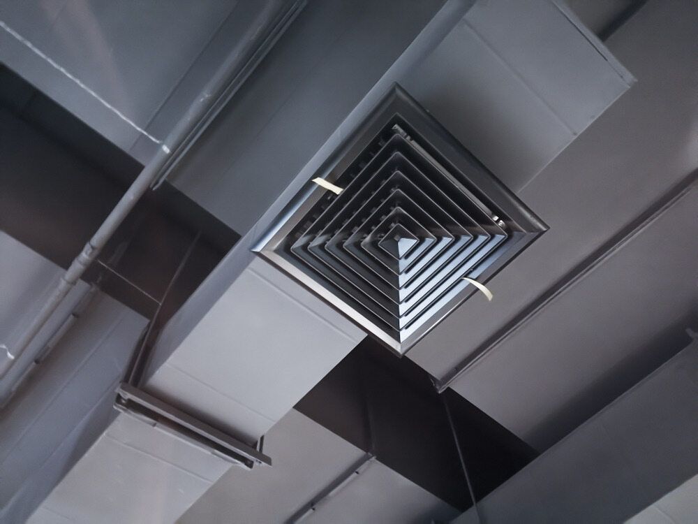A Square Air Vent On The Ceiling Of A Building — PalmAir Heating & Cooling Specialists In Wagga Wagga, NSW