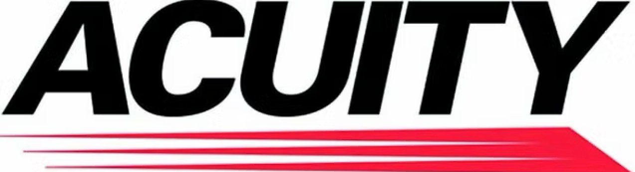 The word acuity is on a white background with a red arrow.