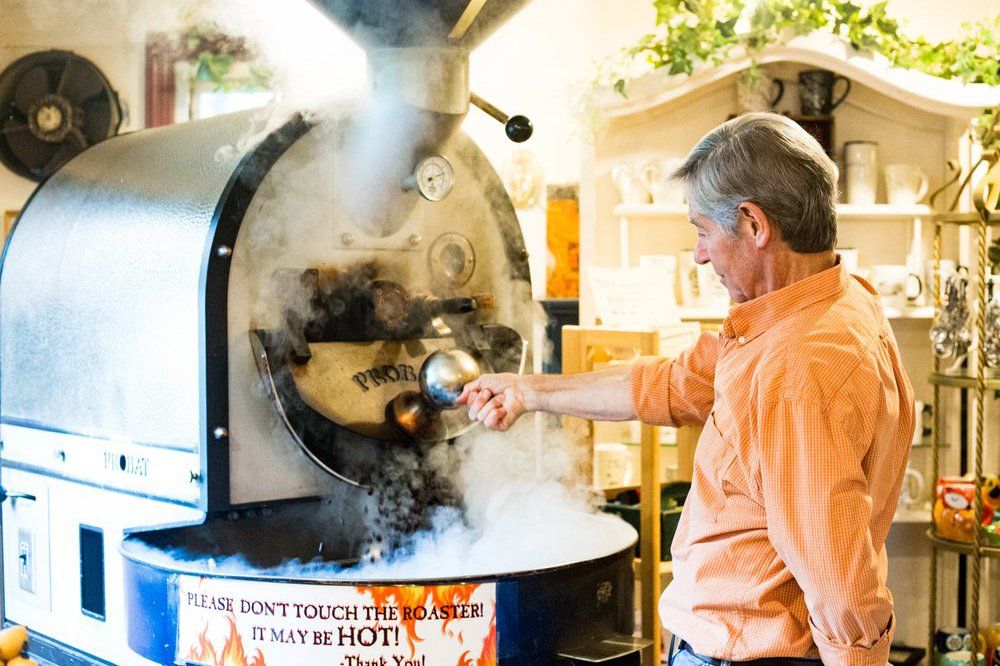Our Coffee Bean Roaster in Action