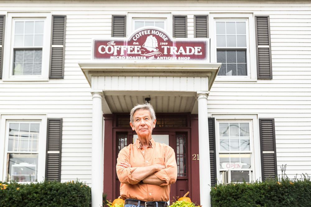 Owner outside of shop