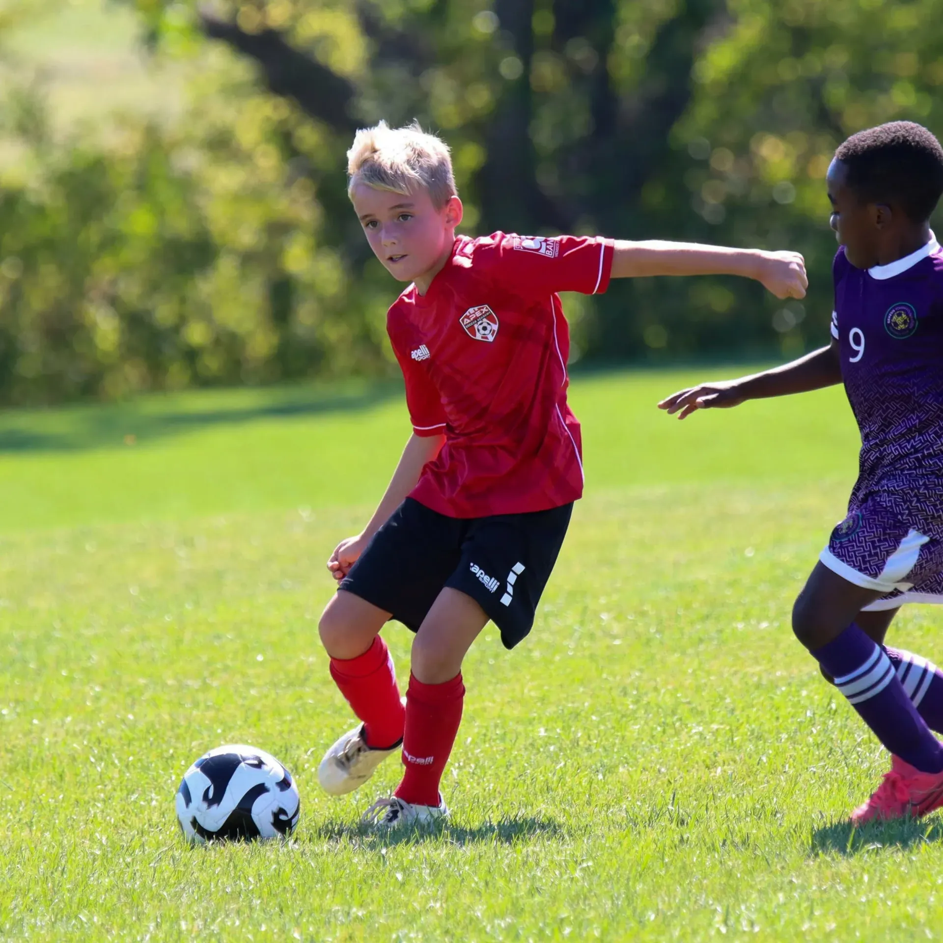 a soccer team huddled up