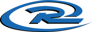 The Rush soccer logo is in a blue circle and letter r on a white background.