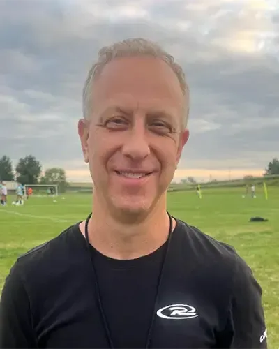 black Rush logo on blue background