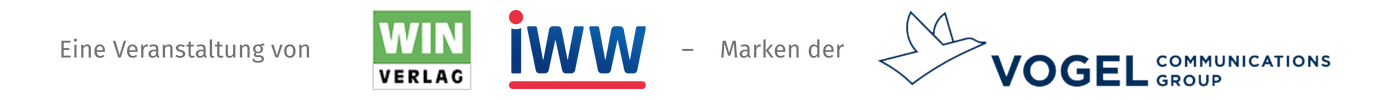 Eine Veranstaltung von WIN Verlag und IWW Institut, Marken der Vogel Communications Group