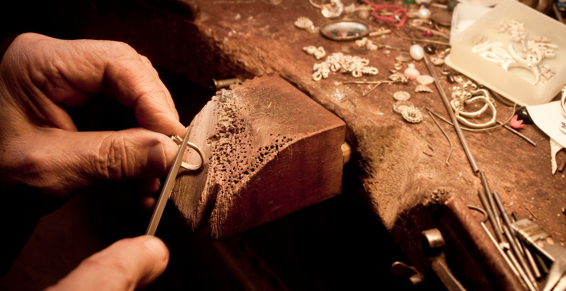 Jeweler's Hands Doing a Repair — Palm Desert, CA — D. Bierfeldt Jewelers Jeweler's Hands Doing a Repair — Palm Desert, CA — D. Bierfeldt Jewelers