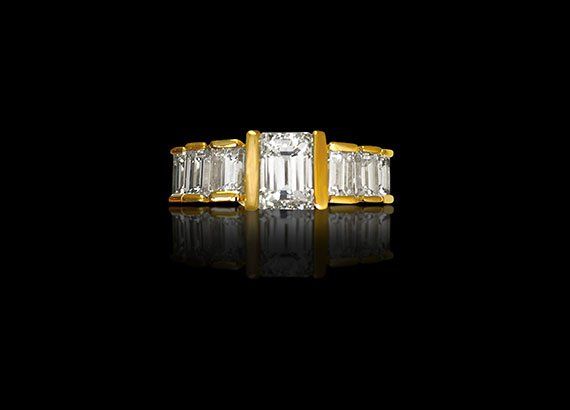 Emerald Cut Diamond Ring — Palm Desert, CA — D. Bierfeldt Jewelers