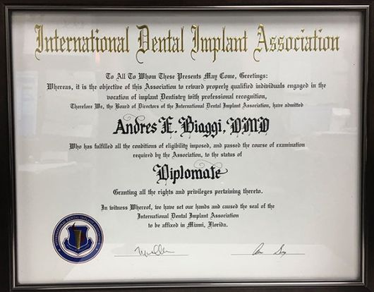 Diplomate of the International Dental Implant Association