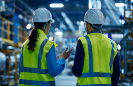 network cabling in warehouse and manufacturing plants