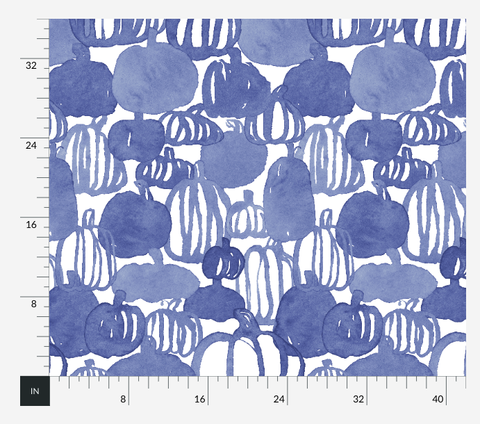 Blue Pumpkin Patch Fabric