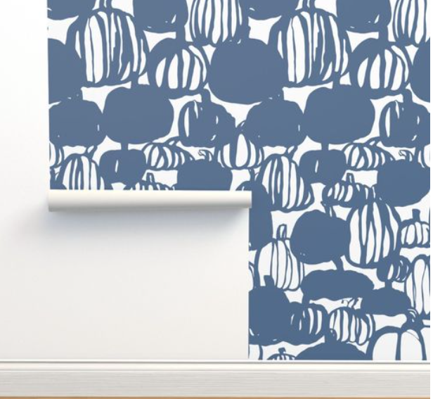 Blue Pumpkin Mirage Wallpaper