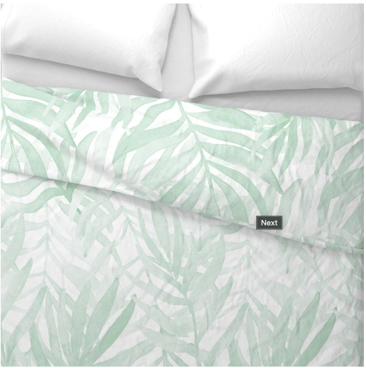 Tropical Sea Foam  Duvet Cover