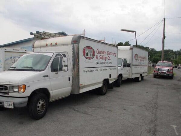 Custom Guttering & Siding Co truck — Siding in Elizabethton, TN