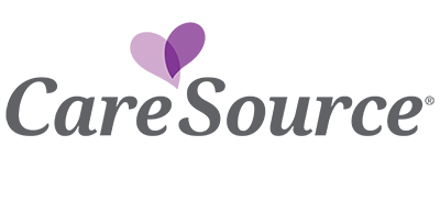 The logo for care source has a purple heart on it.