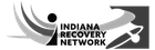 A black and white logo for the indiana recovery network.