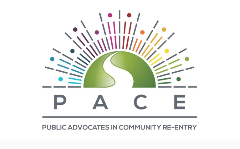 A logo for pace public advocates in community re-entry