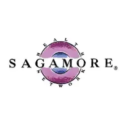 The logo for sagamore is a purple and blue circle with the words `` sagamore '' written inside of it.