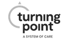 The logo for turning point is a system of care.