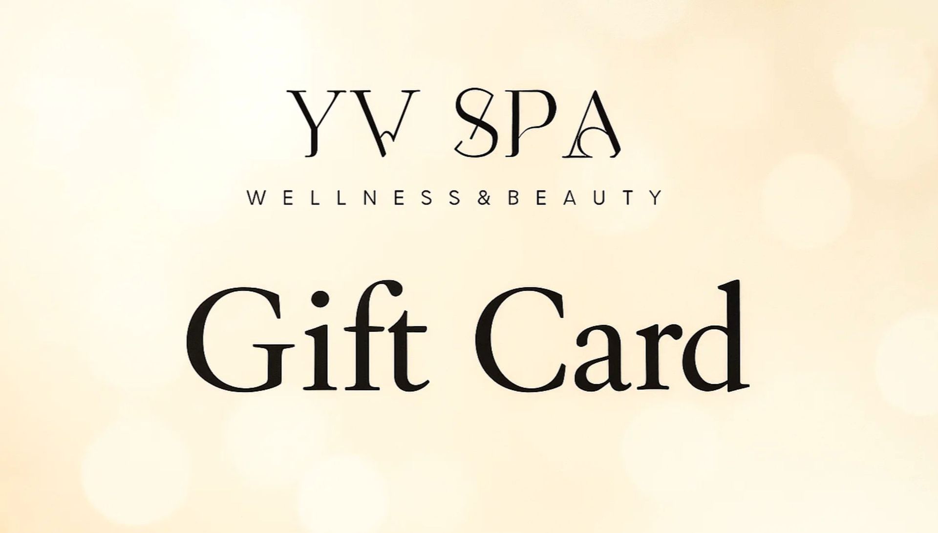 YV SPA gift card with 
