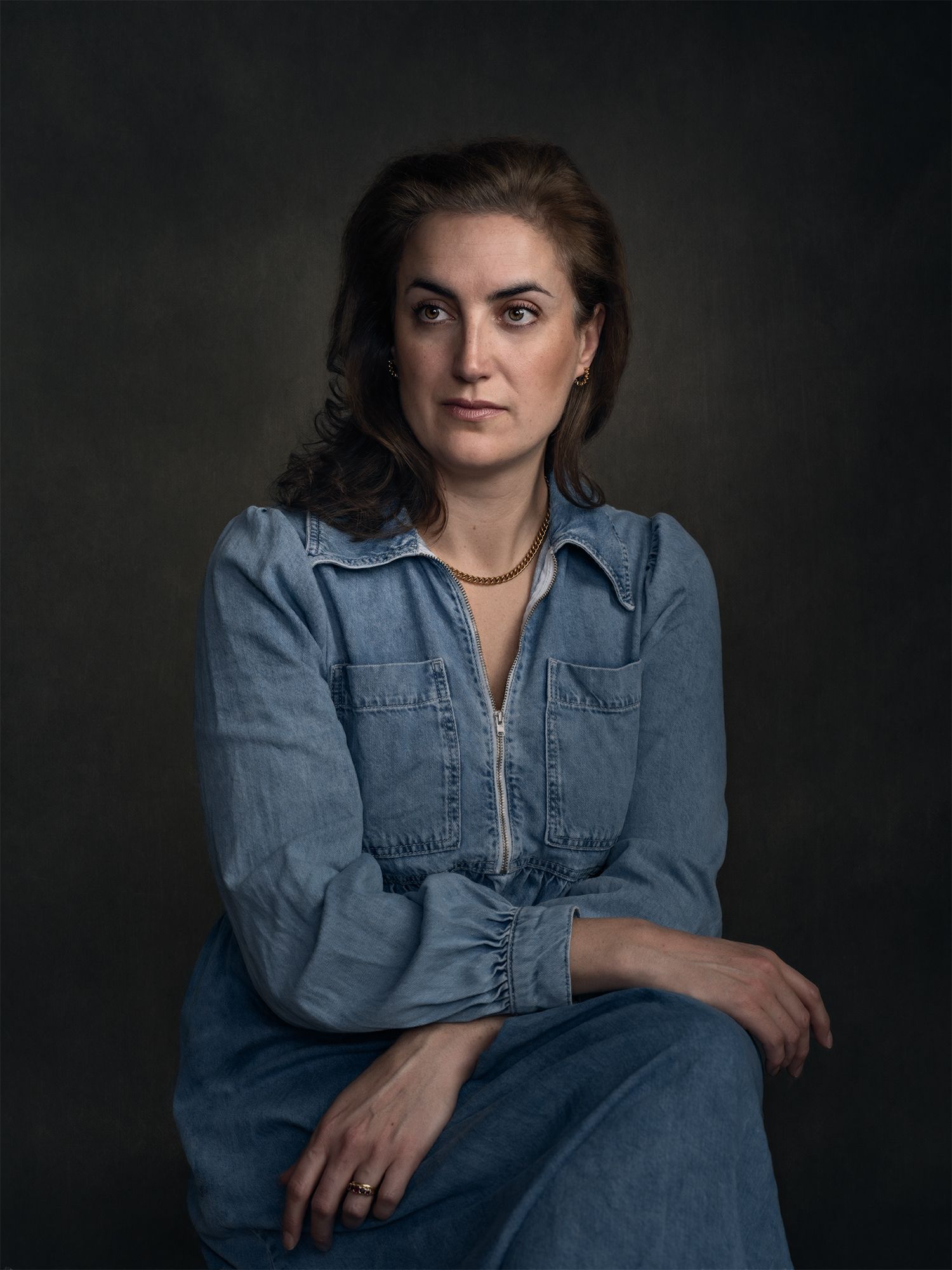A portrait of a woman in colour