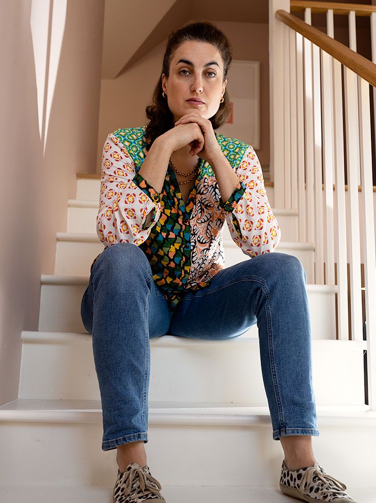 Custom close up fine art photo portrait photography adapted to your specific brief, in this case, sitting on a staircase.
