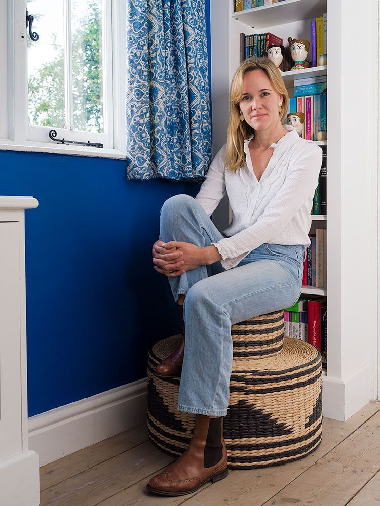 Bespoke branding fine art portrait photography of  the business owner in a natural home setting.