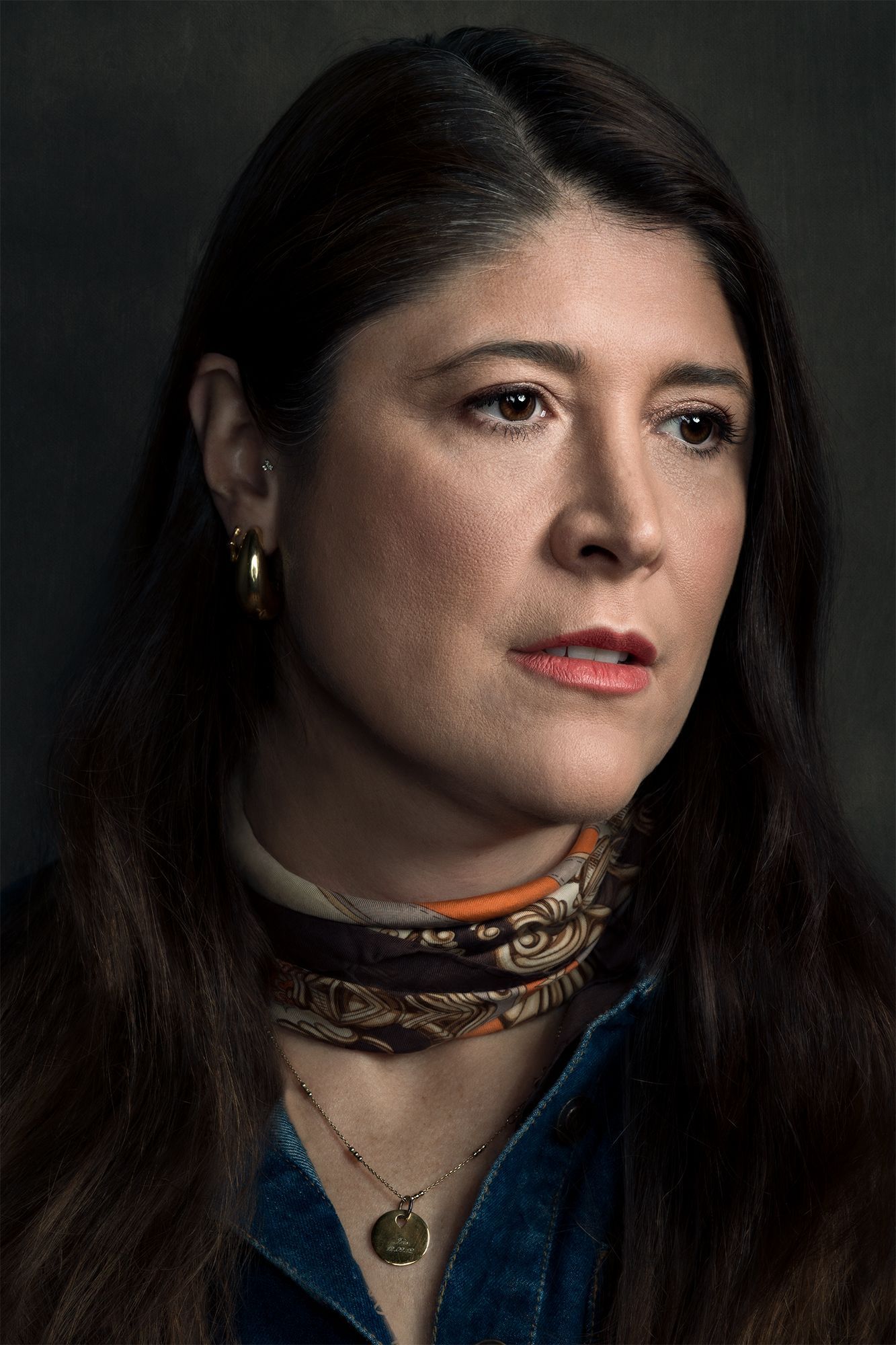 Close up portrait of a woman in colour