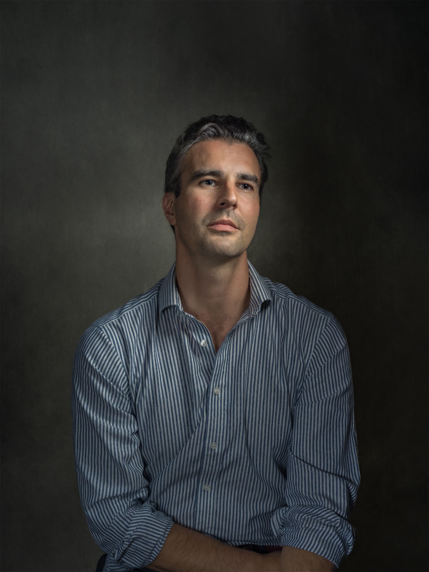 Close up portrait of a man in colour