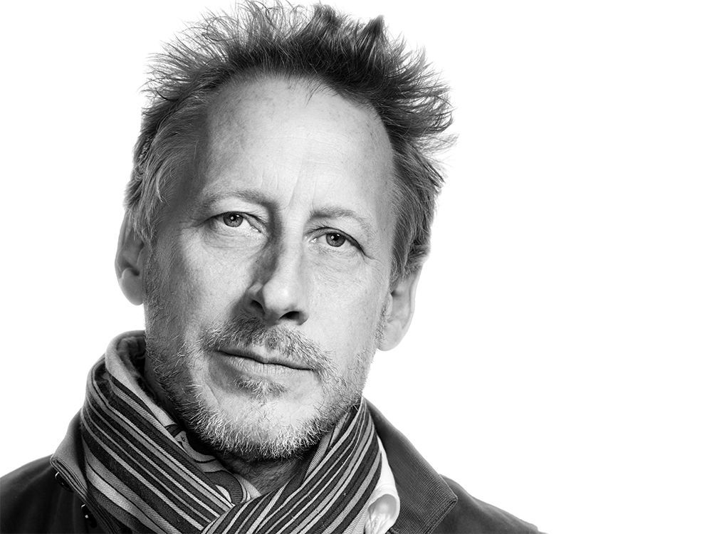 Black and white portrait of a man