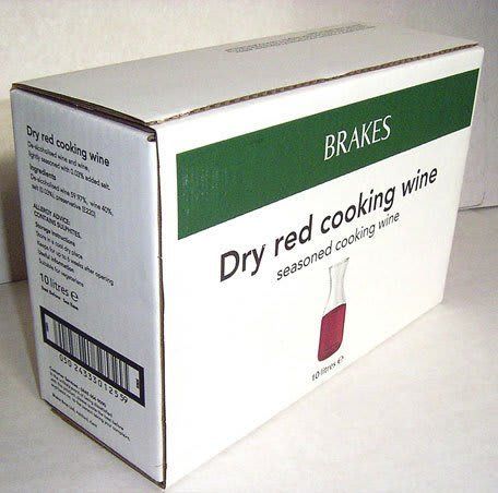 Brakes dry red cooking wine carton