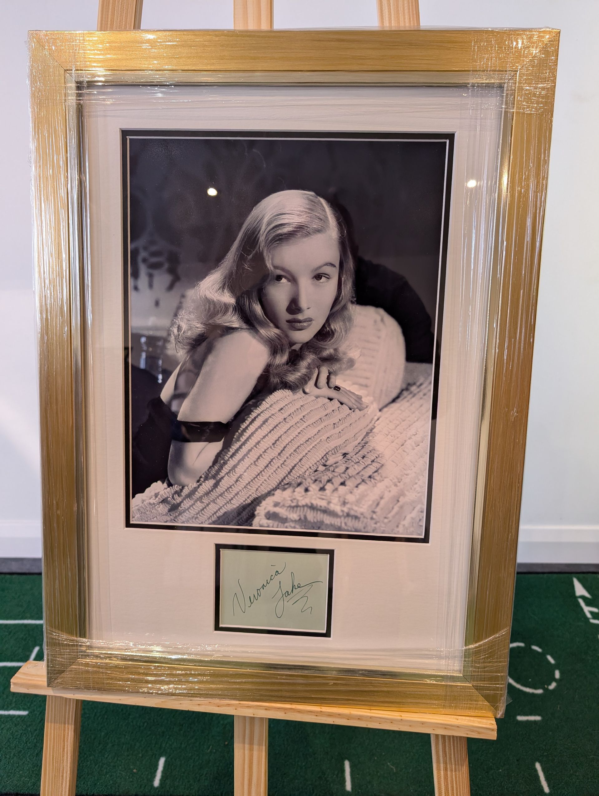 Veronica Lake Hand Signed Album Page