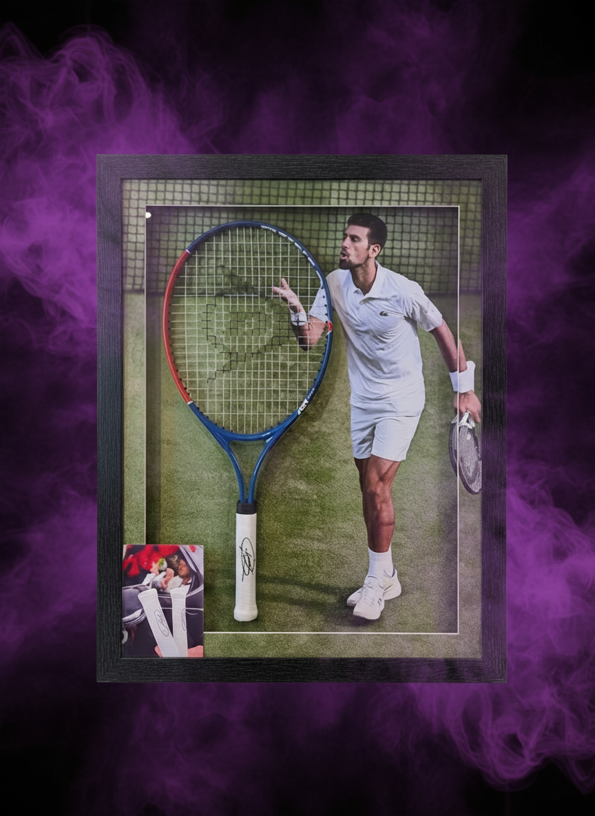 Novak Djokovic Hand Signed Tennis Racket