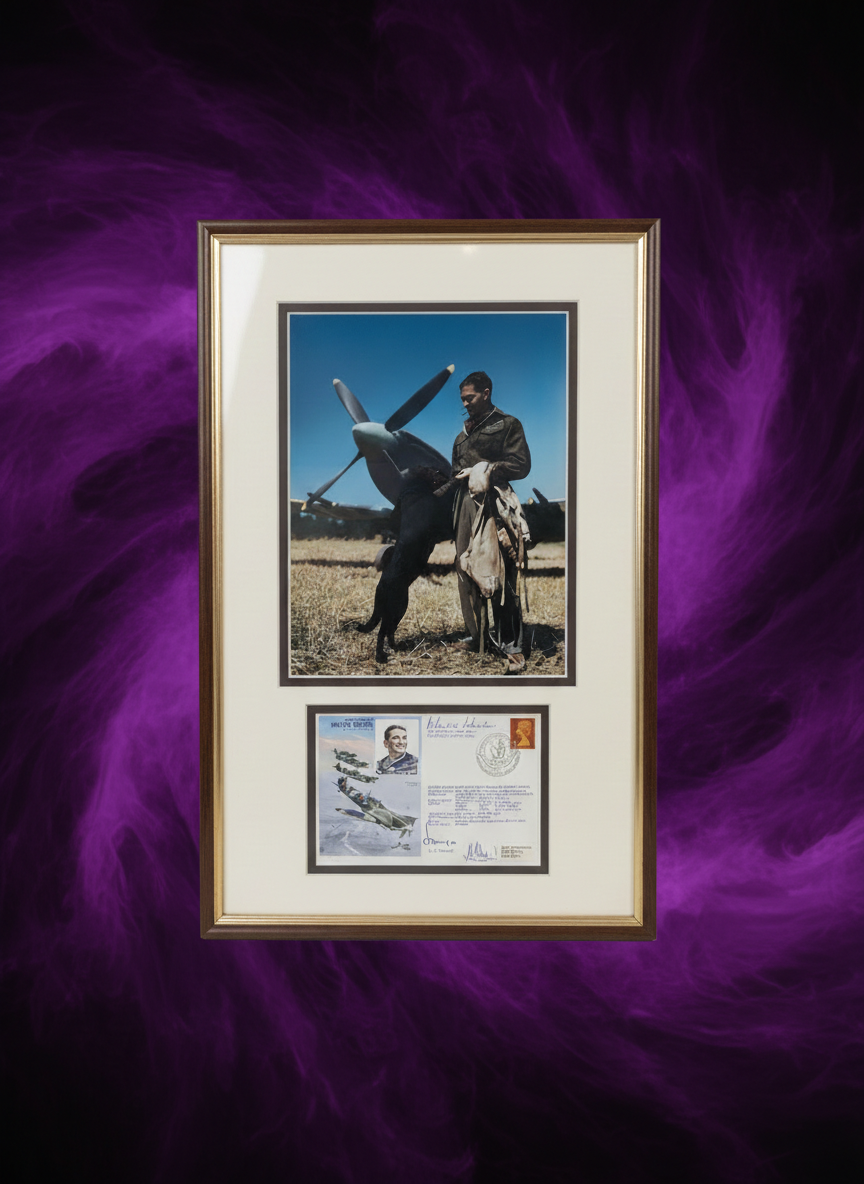 Johnnie Johnson V.C Hand Signed Stamp Cover