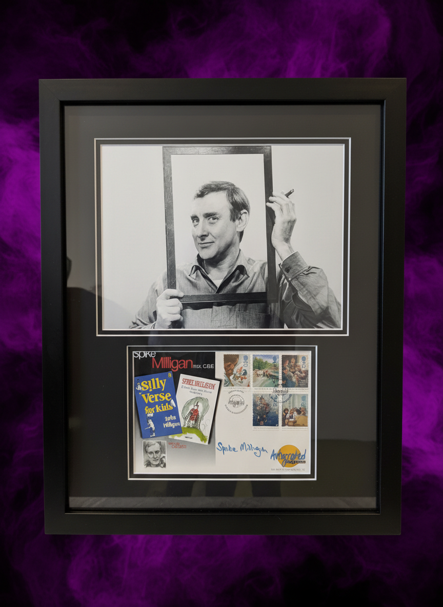 Spike Milligan Hand Signed Stamp Cover