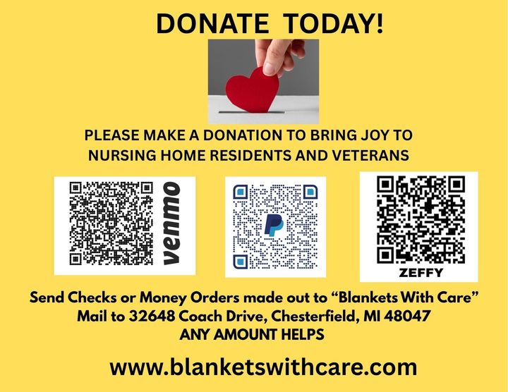 A poster that says `` donate today '' with two hands holding a heart.