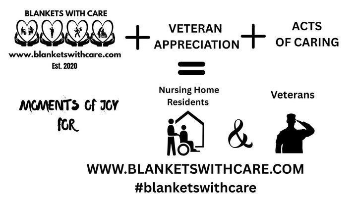 A poster for blankets with care that says veteran appreciation acts of caring
