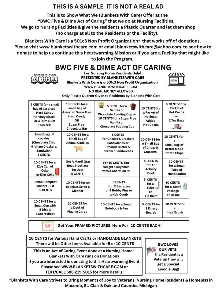 This is a sample it is not a real ad.