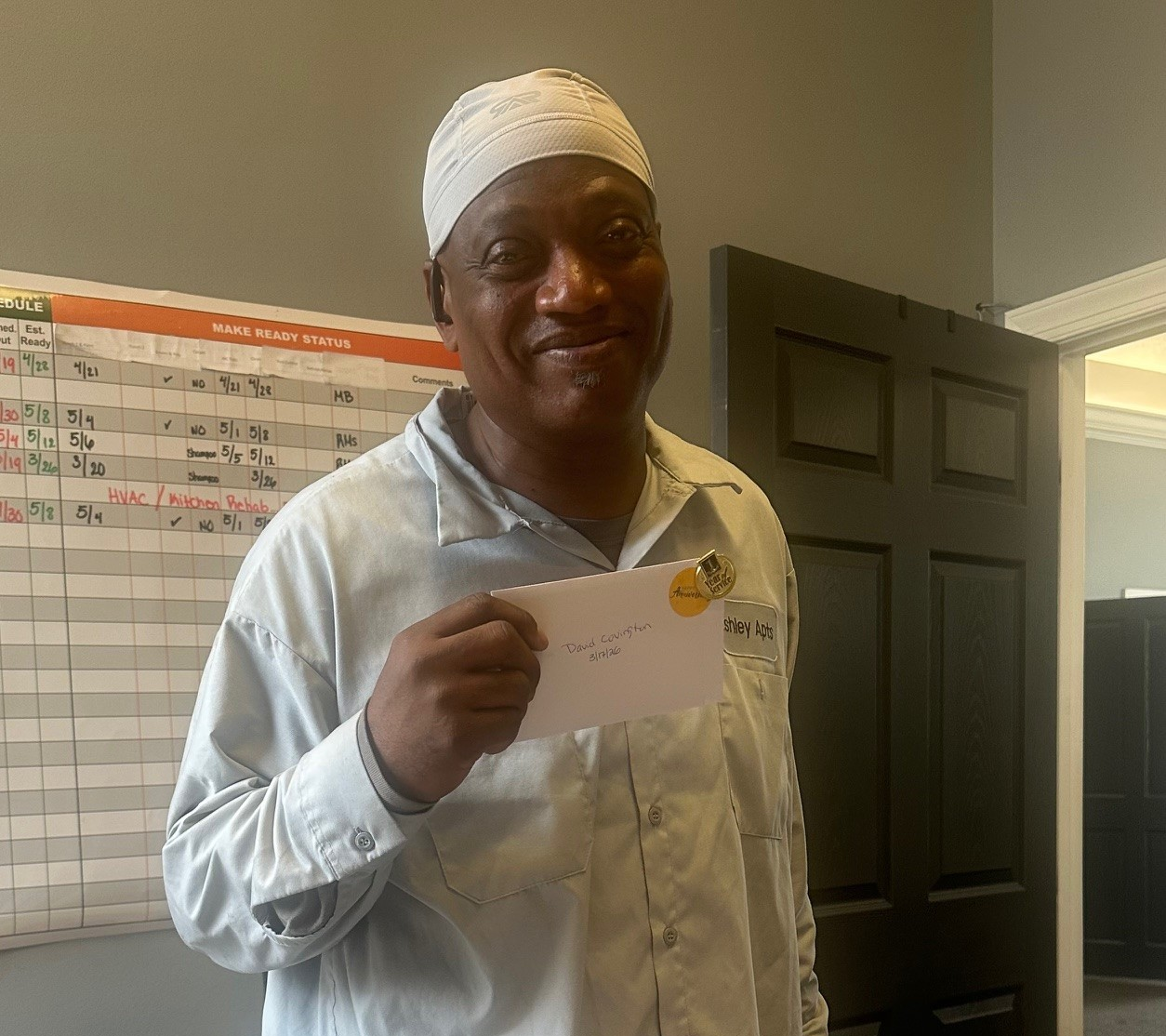 David Covington 1 Year of Service!