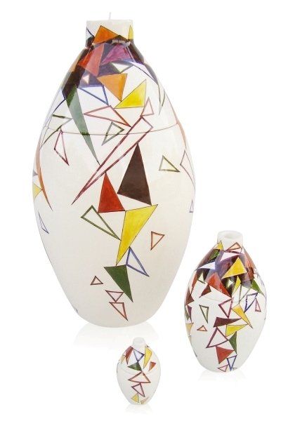 Urn Mozaïek uitgebreide XL-versie hand beschilderd