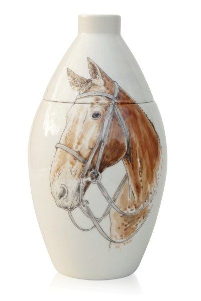 hand painted cremation urn Horse (XL version)