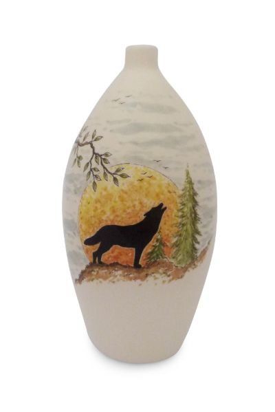 Urn Wolf bij  Maanlicht