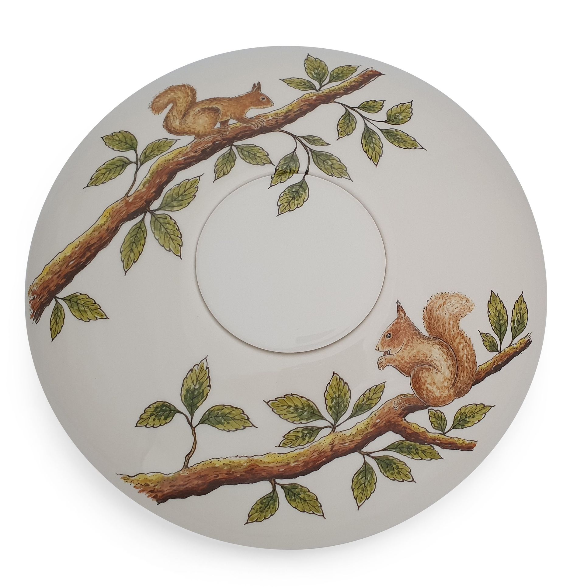 Urnschaal Eekhoorntjes hand beschilderd