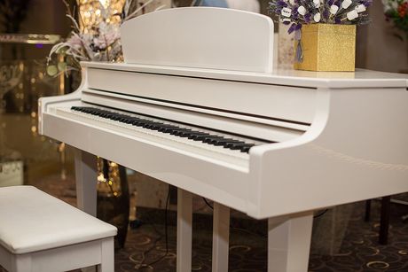 a piano at the event