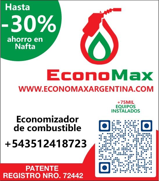 Publicidad del dispositivo de ahorro de combustible EconoMax: ofrece hasta un 30% de ahorro
