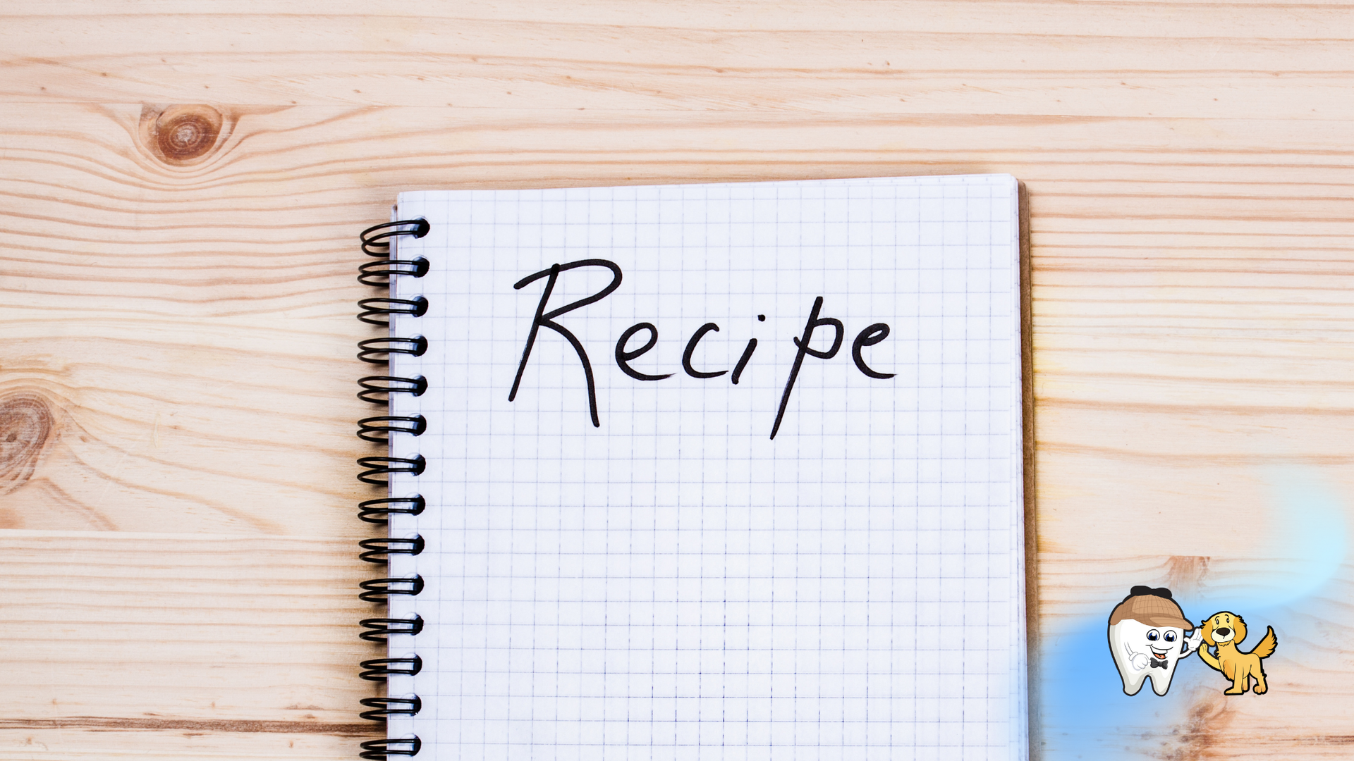 Notebook on wood surface, 