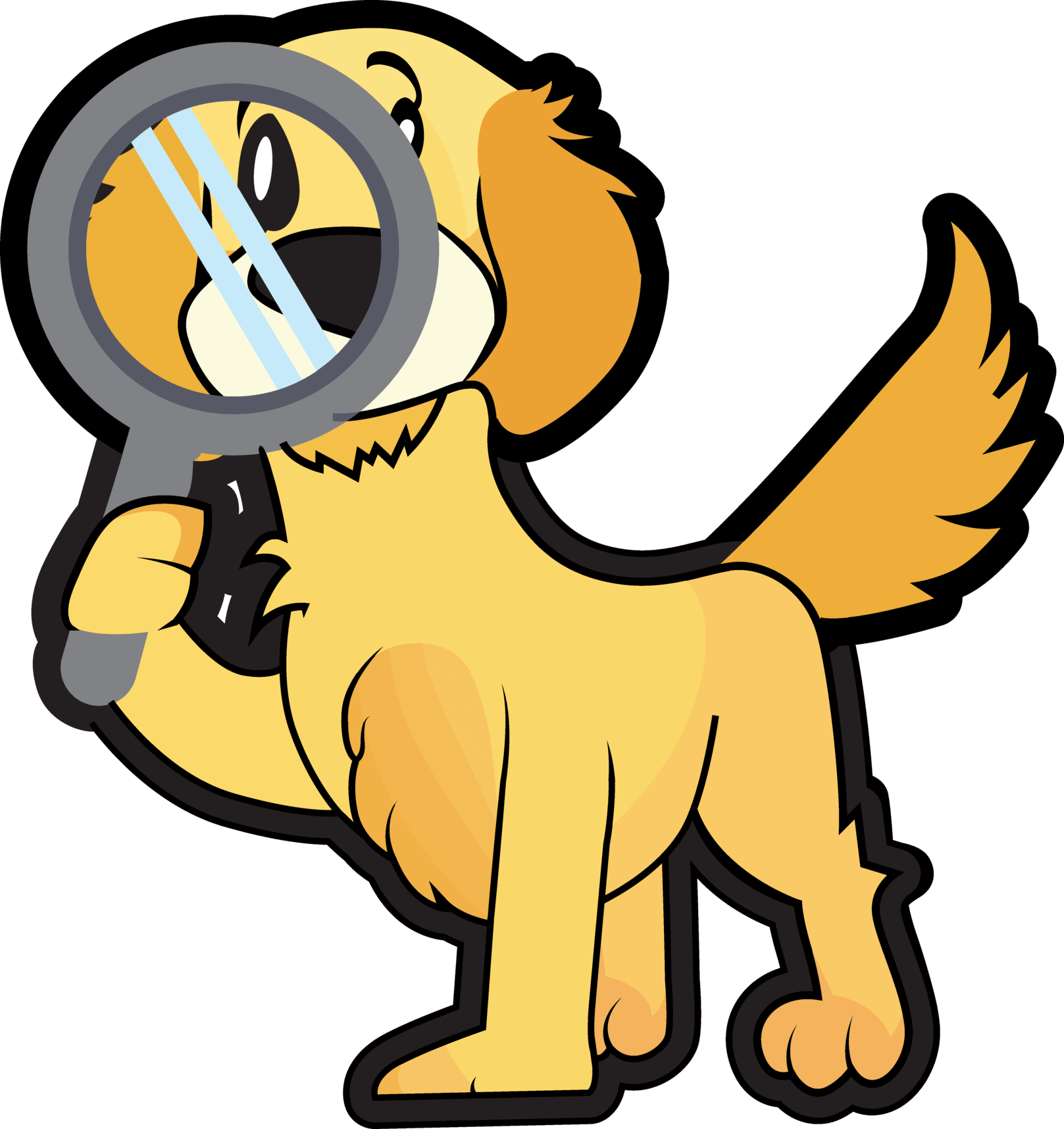 Charlie The Cavity Detective Dog | Dog Looking Through A Magnifying Glass | Cartoon Dog | Cavity Detective | Best Pediatric Dentist In Tinton Falls, NJ