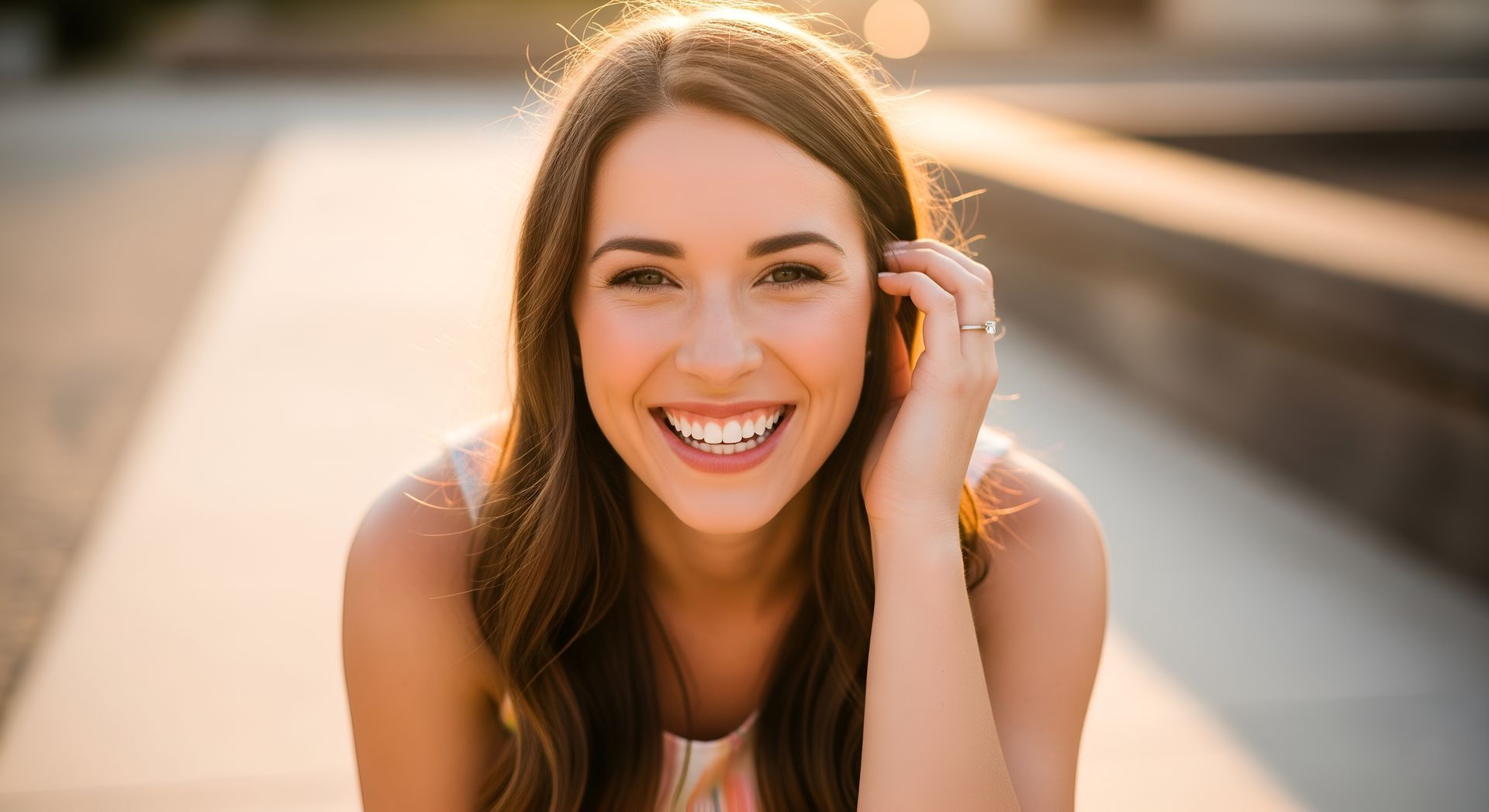 young woman smiling
